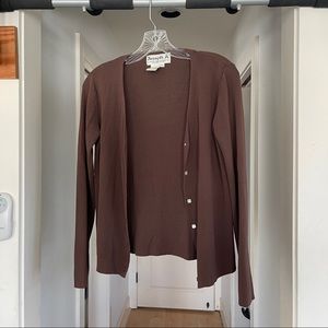 Joseph A Brown Lightweight Open Cardigan